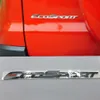 3D-Emblem für EcoSport-Logo, Chrom-Silber, Buchstaben für Auto-Heckkofferdeckel, Abzeichen-Aufkleber für Ford Ecosport242u