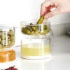 Flaskor burkar pickles burk torr och våt dispenser pickle olives timglas gurka behållare för kök mat juice separator verktyg 230627