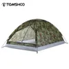 テントとシェルターTomshoo 2人キャンプキャンプテント単層ポータブルカモフラージ防水屋外3シーズン超軽量ビーチ230726
