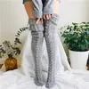 Leggings Noël Mohair Câble Tricot Bas Femmes Leggings D'hiver Chaud Gris Rose Sur Genou Chaussettes Dames Maison Bas Épais 2022 Nouveau