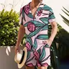 Chándales de los hombres Camisa hawaiana y pantalones cortos Estampado floral en 3D Conjunto de camiseta informal Hombre Estilo resort Ropa de playa Traje de dos piezas Ropa Harajuku 230727