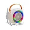 Draagbare Luidsprekers Mini Outdoor Bluetooth Luidspreker Draagbaar Met Draadloze Microfoon Subwoofer Bass Versterker Stereo Geluid Voor School Party R230727