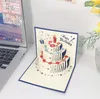グリーティングカード3Dお誕生日おめでとうケーキポップアップギフト封筒付きのお母さんの手作りギフトSN6243