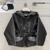Womens Designer Jacket Hooded Outerwear Fashion Solid Color Windbreaker Jackets Casual Ladies Jacket Coat Clothing with Size S-L