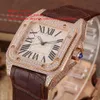 Klassische, hochwertige Herren-Armbanduhr mit mehreren Stilen, Saphirglas, 40-mm-Zifferblatt, leuchtendes echtes 2813-Uhrwerk, Roségold-Set mit Diamanten ca227O