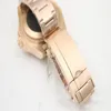 Mens Watch Designer 44mm in oro rosa quadrante nero Fashino Men Stainless Glide Lock orologio con lunetta in ceramica orologio da polso sportivo da uomo178c