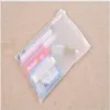 Whole- Matte Clear Plastic Storage Bag Zipper Seal Sacs de voyage Valve Slide Seal Pochette d'emballage pour vêtements cosmétiques 10pcs lot235a