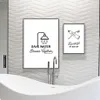 Creative Salle De Bains Toilette Toile Peinture Mur Art Nordique Moderne Minimaliste Affiches Et Imprimer Mur Photos Pour Salon Décor w06