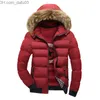 Hommes Down Parkas haute qualité mode veste d'hiver hommes parka col de fourrure à capuche outwear manteau classique simple chaud épissé jaqueta hombre casaca Z230727