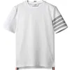 Guoke Heavy Yarn-färgad våffla tröja tyg tjock rund hals kortärmad t-shirt mode mäns ren bomullsbottent skjorta