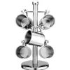 Hooks & Rails Stainless Steel Tree Shape Mug Rack Cup Storage Holder Stand Home Kitchen Hanging Display Drinkware Shelf 6 WF922320c