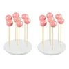 Bakvormen 2 pack cake stand - 7 gat lollipop houder display round candy of sukkel voor bruiloft verjaardagsfeestje