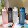 Botellas de agua para viajes al aire libre bicicleta gimnasio taza de gran capacidad botella transparente niños tazas de té de plástico a prueba de fugas