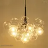 Lustres lustre en verre nordique Art concis concepteur créatif boule à bulles lampe suspendue décor moderne luminaires