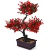 Decorative Flowers Faux Indoor Plants Tree Fake In Pot Bonsai Potted Ornament For Home Office Outdoor Garden