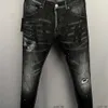 Hommes Jeans Pantalones Marque De Luxe Designer D2 Hommes Denim Dsquare Broderie Pantalon De Mode Trous Pantalons Vêtements Pour Hommes Taille Us 28-38