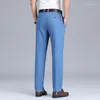 Men's Jeans Ultra-thin Middle-aged High-waisted Loose Spring Summer Section Elderly Father Ice Silk Trousers Large Size