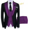 Męskie garnitury Blazery Przyjazd Terno Masculino Slim Fit Ball and Halus for Men Boutique Fashion Wedding Jacket Pants 2307726