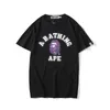 A Bathing Ape Camisa Summer Trendy Masculina Camuflada Estampada Manga Curta Camiseta Feminina Casual Gola Redonda