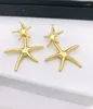 Necklace Earrings Set CSxjd 2023 High Quality Antique Gold Color Star Stud