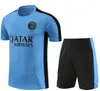 23 24 Tuta da allenamento PSG 2023 2024 Tuta da allenamento per abbigliamento sportivo Tuta a maniche corte Maglia da calcio kit uniforme felpa per adulti chandal Maglione set uomo bambini