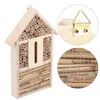 Feeding Wooden Insect House Bee House Shelter Garden Insect Nesting Box Handicrafts Outdoor Ornament Decoration Insects Box