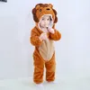 잠옷 출생 아기 소년 의류 동물 만화 후드 좋은 점프 수트 겨울 onesies 어린이 잠자기 소녀 잠옷 230726