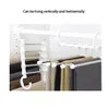 Hangers Rekken Multi-functionele 5 In 1 Broek Opbergrek Verstelbare Broek Stropdas Plank Closet Organizer Rvs Kleding H244r