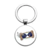 Porte-clés Longes Océan Baleine Vie Marine Porte-clés En Métal Mode Vague Bleue Organe Coeur Sablier Art Photo Verre Cabochon Clé De Voiture Dhrpm