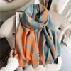 Foulards Pashmina hiver écharpe cachemire femmes mode imprimé épais chaud dame couverture glands châles et enveloppes gland étoles Bufanda