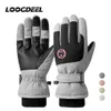 Ski Gloves LOOGDEEL Winter Warm Thermal Fleece Ski Gloves Men Women Touch Waterproof Windproof Outdoor Sports Snowboard Snow Skiing Gloves HKD230727