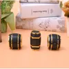 Simple Seven Cute Black Beer Barrel Plastic Floccaggio Anello Contenitore di gioielli Orecchino Ear Stud Case Gift Container253S