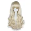 Synthetic Wigs Long Wave Cosplay Wig Black Purple Pink Sliver Gray Blonde White Orange Brown 23 Colors Hair Drop Delivery Products Dharn