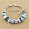 2023 New Arrival Blue Glazed Zhuhai Ocean Series Bracelets ، Starfet Turtle Beads قابلة للتعديل سوار سحر الأزياء لـ Pandora Platinum