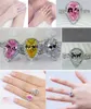 Cluster Ringe Wassertropfen Versprechen Ring 925 Sterling Silber 3CT CZ Statement Engagement Ehering für Frauen Brautparty Schmuck