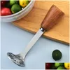 Fruit Vegetable Tools Tool Stainless Steel Potato Masher With Non-Slip Wood Handle Mashed Potatoes Press Crusher Xbjk2204 Drop Deliv Dh9Rb