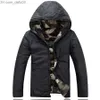 Men's Down Parkas Wholesale- L12 2016 brand men's clothing winter jacket with hoodies outwear Warm Coat Male Solid winter coat Men casual Warm Down Jacket Z230727