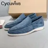 Dress Shoes Formal Kid Suede Men Flat Shoes Khaki Real Leather Flat Penny Shoes Men's Driving Shoes Lazy Loafers Summer Walk Shoes for Men 230726