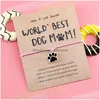 Charm Bracelets Dog Paws Best Friends Bracelet Worlds Mum Gift For Lover Friendship Mothers Day Drop Delivery Jewelry Dhro0