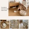 Racks Hand Woven Cushion for Home Decor Natural Cattail Grass Round Stool Japanese Tatami Seat Cushions Straw Rattan Compiled Zen Mat