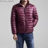 Parkas masculinos de marca de moda inverno masculino casacos de penas masculinos casuais grossos quentes cor sólida jaquetas masculinos finos ajuste casacos 201218 Z230727