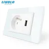 Smart Power Plugs Livolo Smart Home Automation Multi French Power Socket AC 110 ~ 250 В 16a Socket Socket VL-C9C1F1U-11 Нет HKD230727