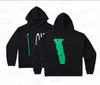 Mens Big V Hip Hop Stilist Tasarımcısı Hoodies Uzun Kollu Vlons Hoodie Erkek Kadın Sweatshirts Hoodies Top