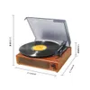 Haut-parleurs portables Gramophone portable Tourne-disque Vintage Classic Turntable Phonographe avec haut-parleurs stéréo intégrés R230727