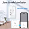 Smart Power Plugs Tuya Wifi Smart Life Israel Power Wall Socket USB 4.8A Tipo C PD 30W per iPhone Pannello Glass Outlet Plug UE di Alexa Home HKD230727