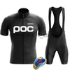 Set di maglie da ciclismo 2022 MOTO POC Set di maglie da ciclismo Bicicletta da uomo Manica corta Abbigliamento da ciclismo Bike Maillot Maglia da ciclismo Pantaloncini con bretelle 19D GEL Pad x0727