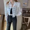 Women's Jackets Fashion Organza Sun Protection Coat Women Long Sleeve Summer Crop Tops 2023 Ropa Mujer Casual See Throught Sexy Y2k