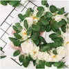 Decorative Flowers Wreaths 200Pcs Bk Rose Leaves Artificial Greenery Fake Flower For Diy Wedding Bouquets Centerpieces Party Drop Dhpnm