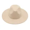 Faux Suede Fedora Hoeden Panama Lente Zomer Vilt Cap Gentleman Top Cap Kerk Brede Rand Zonnehoeden Vrouwen Elegant