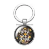 Porte-clés Longes Fleur Sourire Mots De Rêve Verre Cabochon Porte-clés Sac Porte-clés De Voiture Porte-Anneau Charmes Sier Couleur Pour Hommes Femmes Gi Dhogv